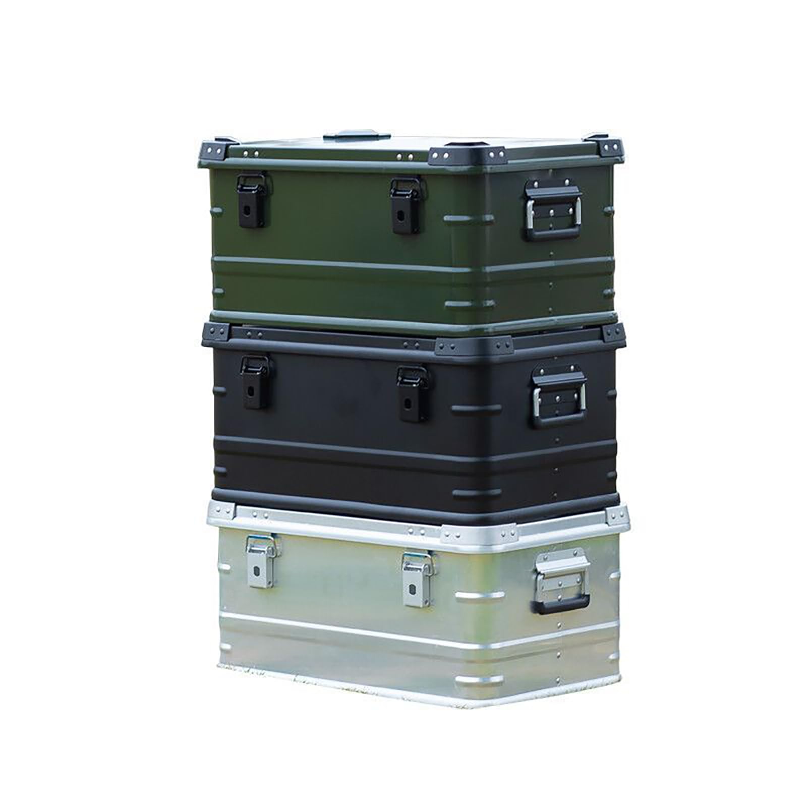Amazon｜アルミ コンテナボックス 蓋付き 30L/50L/80L 収納ボックス